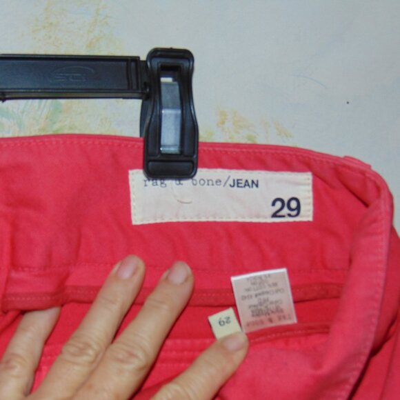 Rag & Bone Pants Slacks Women's 29 Salmon Coral Skinny Jeans Minimalist Basic - Picture 8 of 8